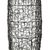 Concepts Patioglo Walnut Random Weave Resin Wicker Cover LED Floor Lamp Bright White