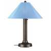 Concepts Catalina Table Lamp with 3 in. bronze body and sky blue Sunbrella shade fabric - Bronze