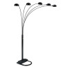 84 in. 5 Arms Arch Floor Lamp - Black