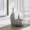 212 Main 17883 Gatsby Silver Ribbed Bottles 18.5 x 18.5 x 14 in. - Set of 2