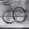 212 Main 17913 16.4 x 7.6 x 17.2 in. Orbits Ring Sculptures Black - Set of 2