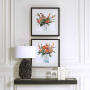 212 Main 41619 31.25 x 31.25 x 6.75 in. Fresh Flowers Watercolor Prints Set of 2
