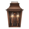 HomeRoots 11.5 x 7.5 x 5.25 in. Coventry 2-Light Copper Patina Pocket Wall Light