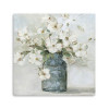 HomeRoots 40 x 40 in. Watercolor Soft Pastel Dogwood Bouquet Blue Canvas Wall Art