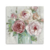 HomeRoots 40 x 40 in. Pink Watercolor Soft Pastel Peonies Bouquet Canvas Wall Art