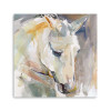 HomeRoots 40 x 40 in. Brown Abstract Watercolor Horse Canvas Wall Art
