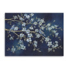 HomeRoots 24 x 18 in. Watercolor Midnight Bird Rendevouz Blue Canvas Wall Art