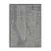 HomeRoots 48 x 32 in. Gray & White Aerial New York Map Canvas Wall Art