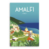 HomeRoots 48 x 32 in. Vibrant Amalfi Coast Blue Canvas Wall Art