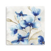 HomeRoots 40 x 40 in. Watercolor Shades of Blue Floral Canvas Wall Art