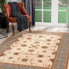 HomeRoots 7 x 9 ft. Cream & Blue Traditional Area Rug