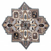 HomeRoots 7 ft. Gray & Beige Medallion Area Rug
