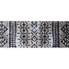 HomeRoots 2 x 6 ft. Black & Gray Aztec Washable Runner Rug, Pack of 2