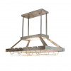 Elegant Designs 2 Light LED Overhead Wine Rack, Brushed Nickel
