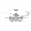 Fanaway Carbondale 48-inch Gray Silver and Clear Ceiling Fan with Light