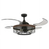 Fanaway Montclair 48-inch Black with Koa Trim AC Ceiling Fan with Light