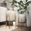 Aspire Lacey Golden Planters, Gray & Gold - Set of 2