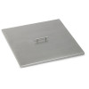 American Fireglass 24 in. Stainless Steel Cover for Square Drop-In Fire Pit Pan
