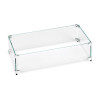 American Fireglass 18 x 6 in. Tempered Glass Flame Guard for Drop-In Fire Pit Pan
