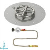 American Fireglass 12 in. Round Stainless Steel Flat Pan with Match Light Kit - Propane
