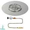 American Fireglass 36 in. Round Stainless Steel Flat Pan with Match Light Kit - Propane