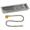 American Fireglass 24 x 8 in. Rectangular Drop-In Pan with Match Light Kit - Propane