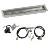American Fireglass 48 x 6 in. Linear Drop-In Pan with Match Light Kit - Propane