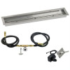 American Fireglass 72 x 6 in. Linear Drop-In Pan with Match Light Kit -Natural Gas
