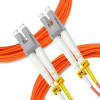 Black Box FOCMP62-001M-SCLC-OR OM1 62.5/125 MULTIMODE FIBER OPTIC PATCH CABLE - OFNP PLENUM, SC TO LC, ORANGE,
