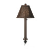 Patio Living Concepts Umbrella Table Lamp 17777 with 2 in. bronze tube body and walnut all-weather wicker shade