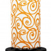 Patio Living Concepts PatioGlo LED Table Lamp Bright White Orange Swirl Fabric Cover 73800