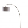 Ore Furniture 86 in. Bowery Antique Gold Arc Marble Floor Lamp White