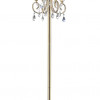 Ore Furniture 63 in. Aurora Barocco Shade Crystal Gold Floor Lamp