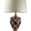 OK Lighting 28.75 in. Curvae Stencils Table Lamp, Brown & Gold