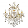 ORE International 22 in. Bella Petite Gold Crystal 5-LED Light Chandelier