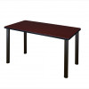 Regency 42 X 24 In. Kee Training Table - Mahogany & Black Post Legs