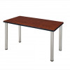 Regency 42 X 24 In. Kee Training Table - Cherry & Chrome Post Legs