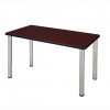 Regency 42 X 24 In. Kee Training Table - Mahogany & Chrome Post Legs