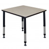 Regency Kee 30 in. Square Maple Height Adjustable Classroom Table