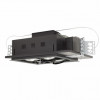 Jesco Lighting 4 - Light Double Gimbal Square Recessed Line Voltage Fixture.