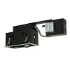 Jesco Lighting Modulinear Directional Lighting for Remodeling & Double Gimbal 2 Light Linear Black Interior with Silver Trim