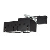 Jesco Lighting Three-Light Double Gimbal Linear Recessed Fixture Line Voltage - Black Interior with Silver Trim
