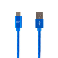 Monoprice 38911 MONOPRICE PALETTE SERIES USB 2.0 TYPE-C TO TYPE-A CHARGE AND SYNC NYLON-BRAID CA