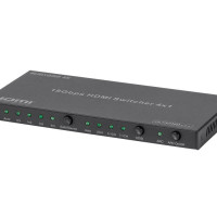 Monoprice 39666 MONOPRICE BLACKBIRD 4K HDMI SWITCH_ 4X1_ HDR_ 18G_ 4K@60HZ_ YCBCR 4:4:4_ HDCP 2.