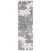 HomeRoots 2 x 8 ft. Grey & Ivory Grey Matter Runner Rug