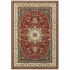 HomeRoots 9 x 12 ft. Red Ivory Machine Woven Oriental Indoor Area Rug