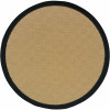 HomeRoots 8 ft. Round Beige & Black Plain Indoor & Outdoor Area Rug