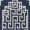 HomeRoots 60 x 84 in. Navy Ivory Wool Rug