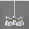 HomeRoots 34 x 34 x 36.25 in. White Metal 5-Head Pendant
