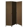 HomeRoots Brown Fabric 3 Panel Soho Screen 47 x 1 x 71 in.